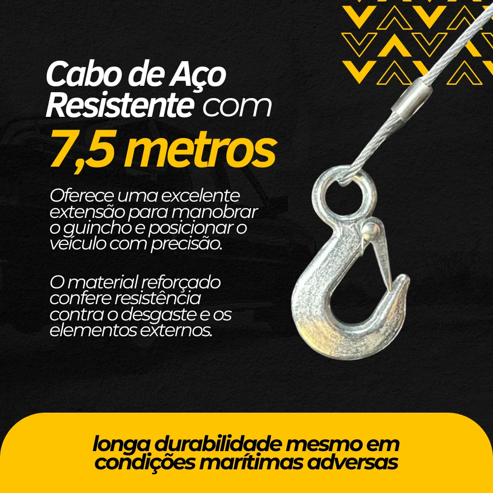 Guincho Manual de Catraca 800Lbs com Cabo de Aço Tnt