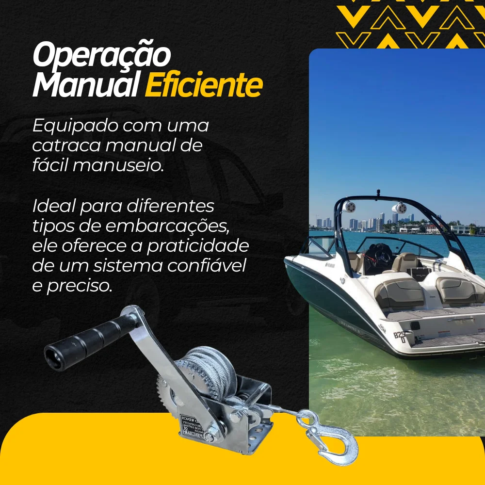 Guincho Manual de Catraca 800Lbs com Cabo de Aço Tnt