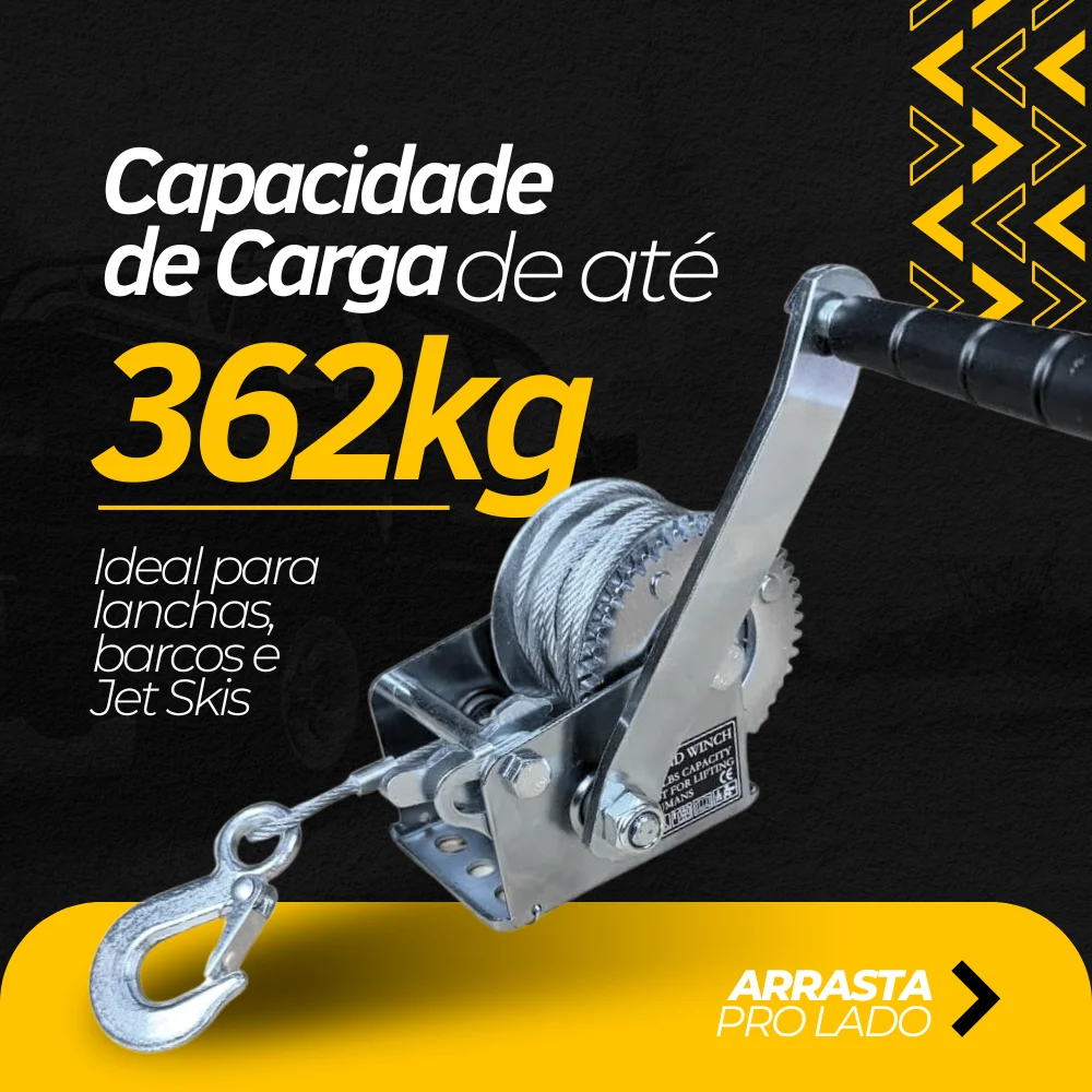 Guincho Manual de Catraca 800Lbs com Cabo de Aço Tnt