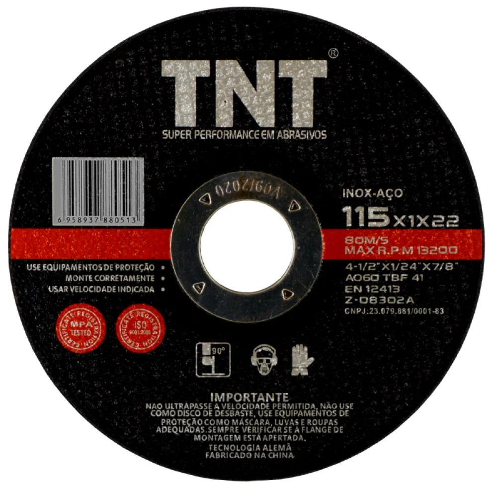 Disco Corte Tnt Black Label 115X1,0X22