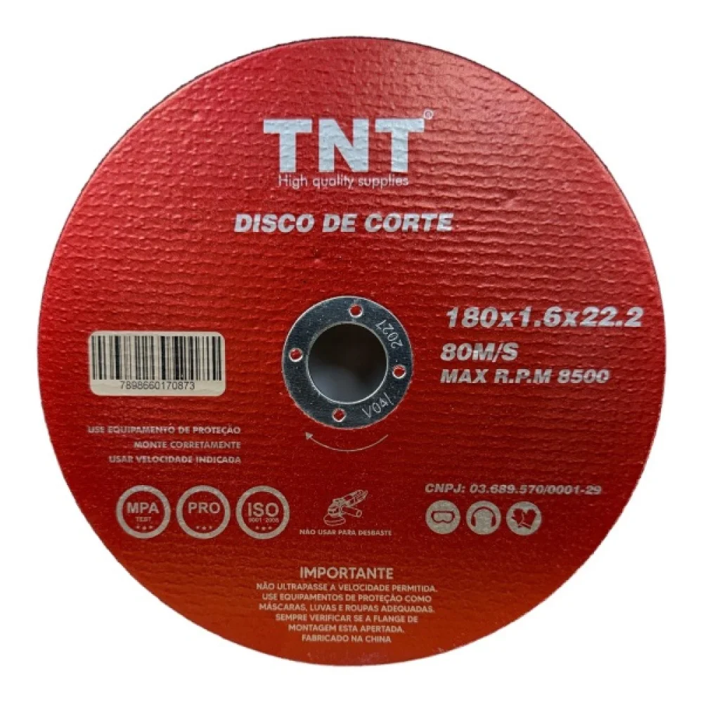 Disco Corte Tnt Red 180X1,6X22