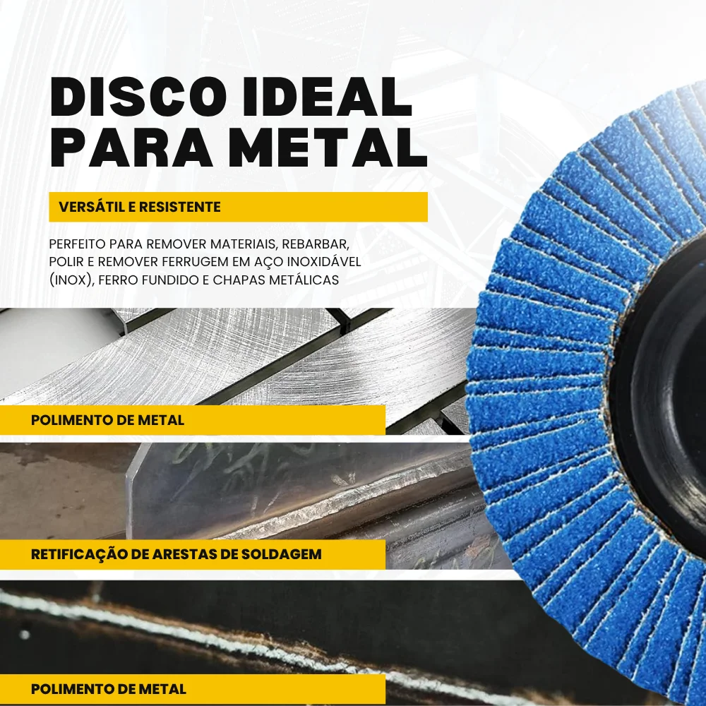 Disco Lixa Flap Blue Label 4.1/2 Grão 120 Tnt
