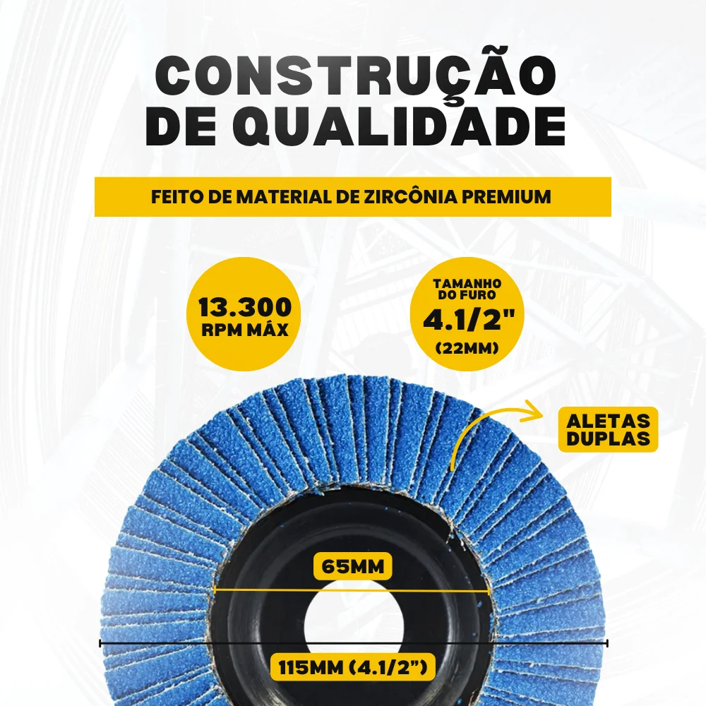 Disco Lixa Flap Blue Label 4.1/2 Grão 120 Tnt