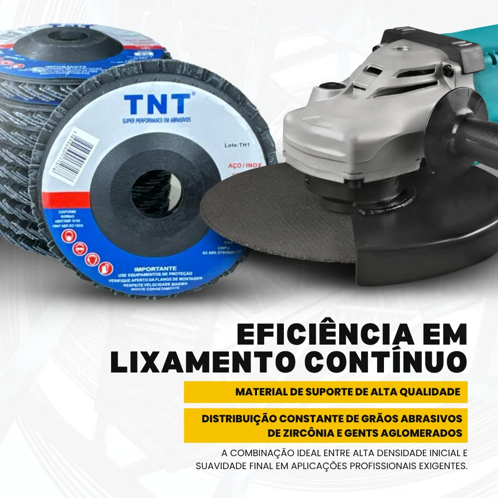 Disco Lixa Flap Blue Label 4.1/2 Grão 80 Tnt