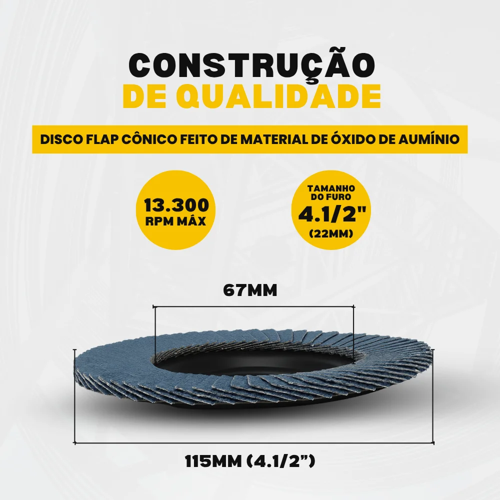 Disco Lixa Flap Green 4.1/2 Grão 80 Tnt