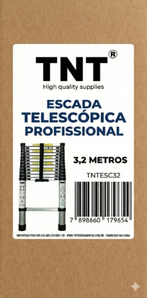 Escada Telescópica Inox Profissional 3,2M 10 D