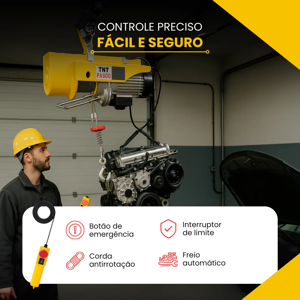 Guincho Elétrico 800Kg 12M Tnt