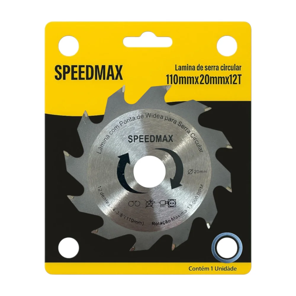 Lâmina Serra Circular Madeira Speedmax 110X20X12 Dentes (4. 3/8")