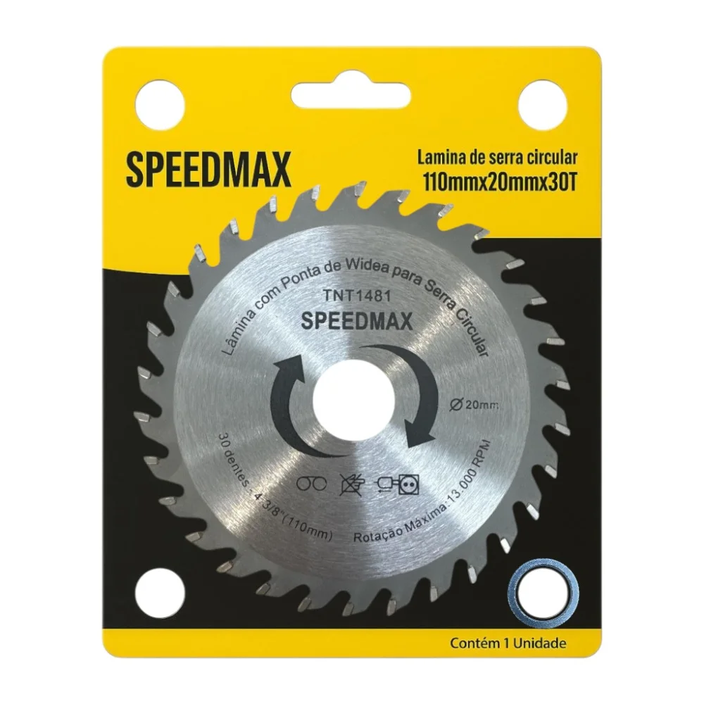 Lâmina Serra Circular Madeira Speedmax 110X20X30 Dentes (4. 3/8")