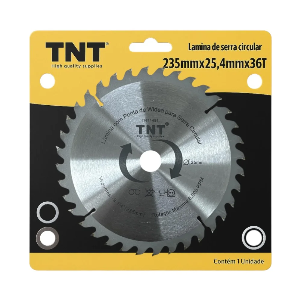 Lâmina Serra Circular Madeira Tnt 235X25.4X36 Dentes (9. 1/4")