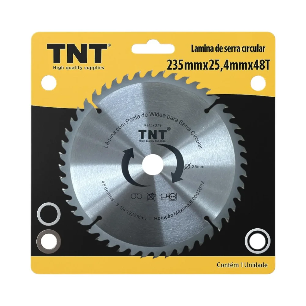 Lâmina Serra Circular Madeira Tnt 235X25.4X48 Dentes (9. 1/4")