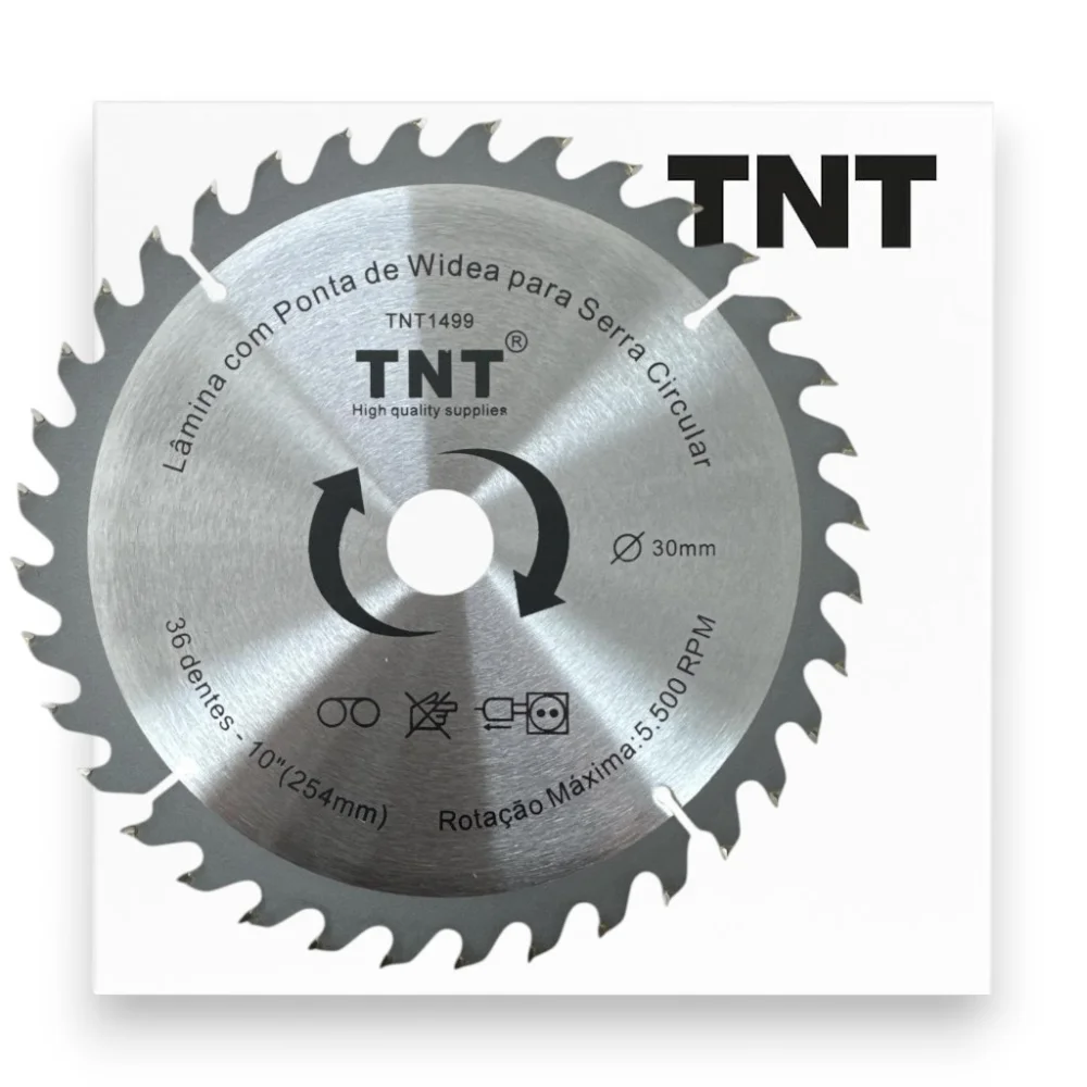 Lâmina Serra Circular Madeira Tnt 250X30X36 Dentes (10")