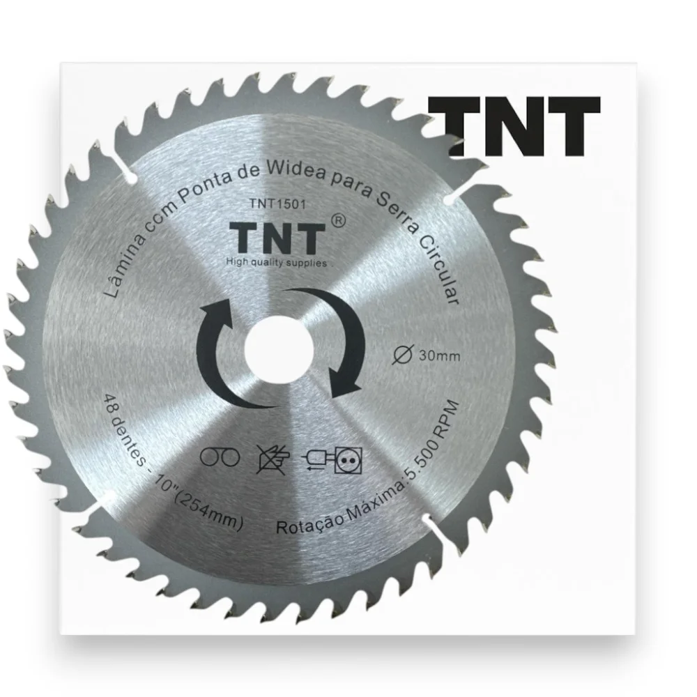 Lâmina Serra Circular Madeira Tnt 250X30X48 Dentes (10")