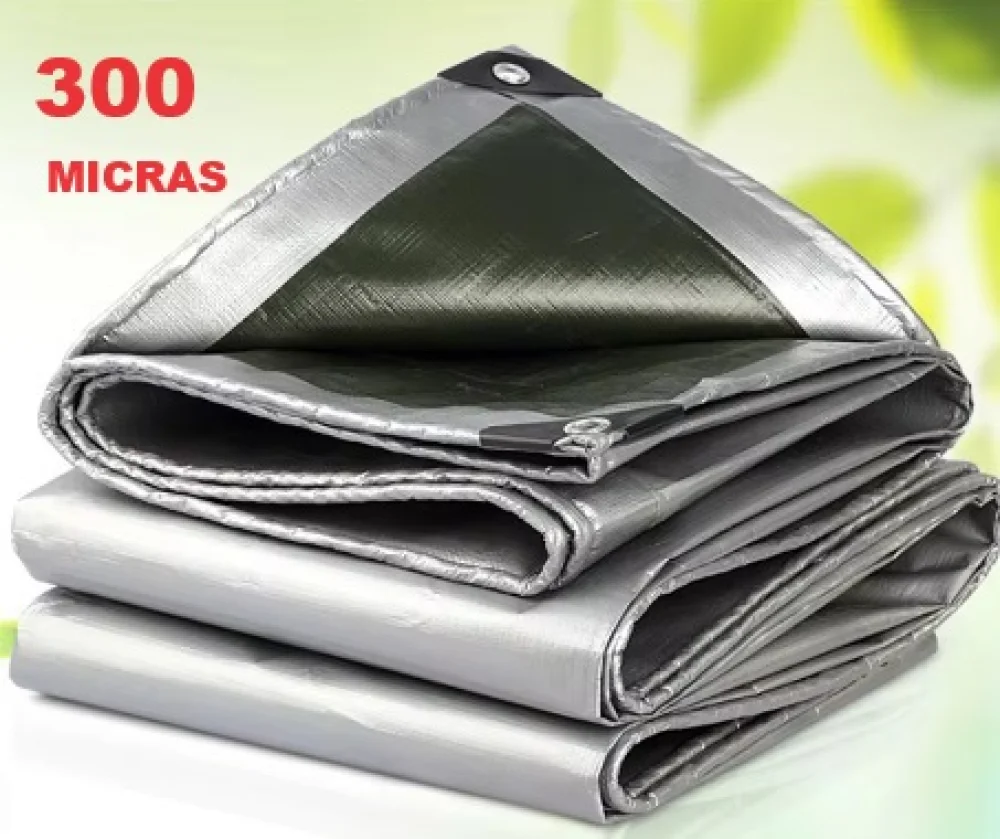 Lona Pronta Tnt Prata/Preta Grossa 300Mic 03X03M