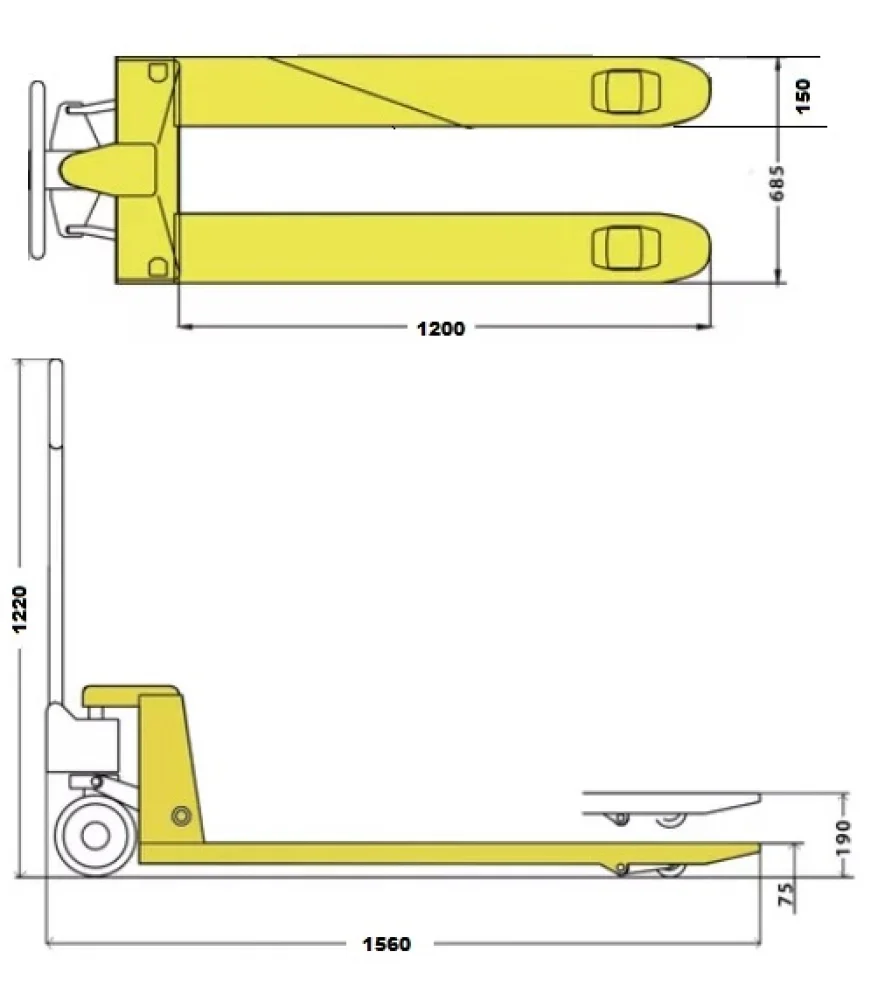 Paleteira Manual 2,0T 1200X685Mm Tnt