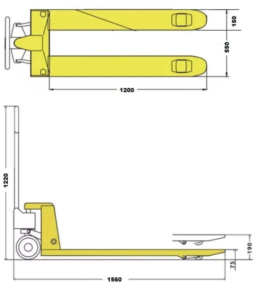 Paleteira Manual 3,0T 1200X550Mm Tnt