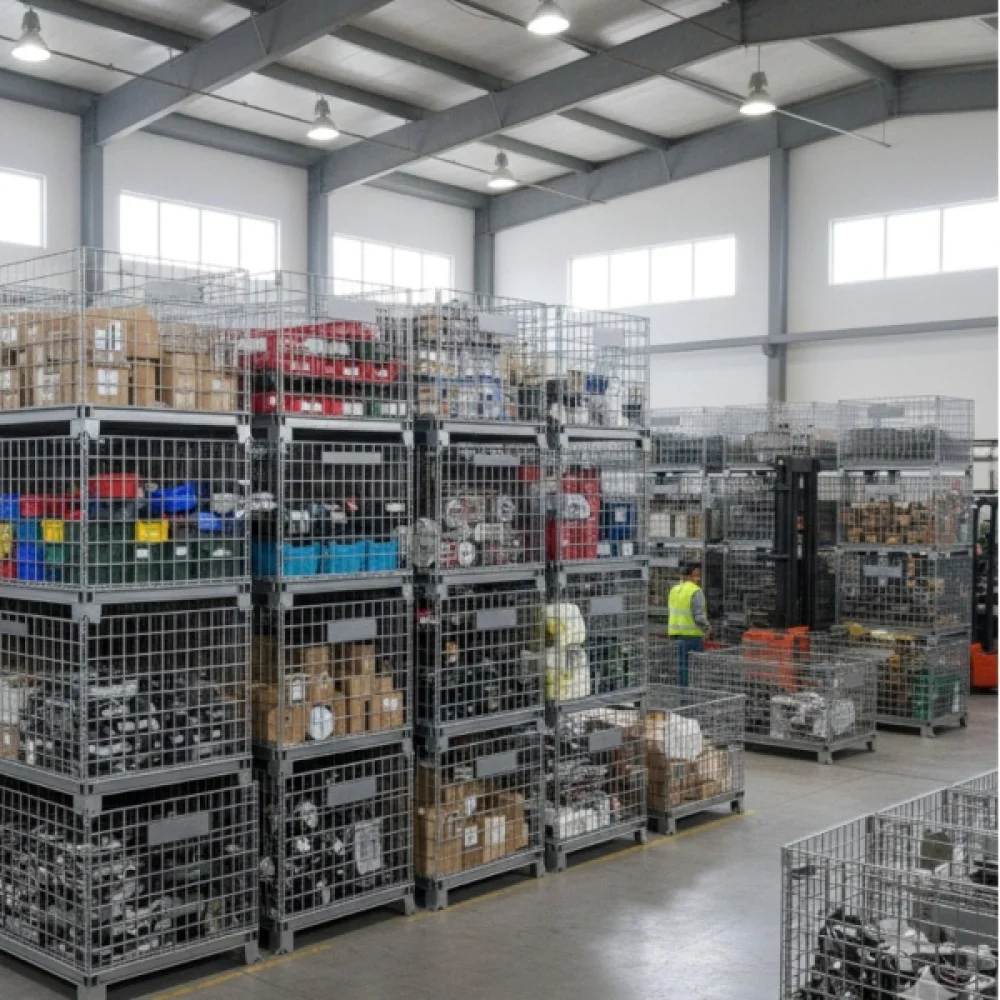 Rack Cesto Aramado Empilhável 1,,2X0,90M