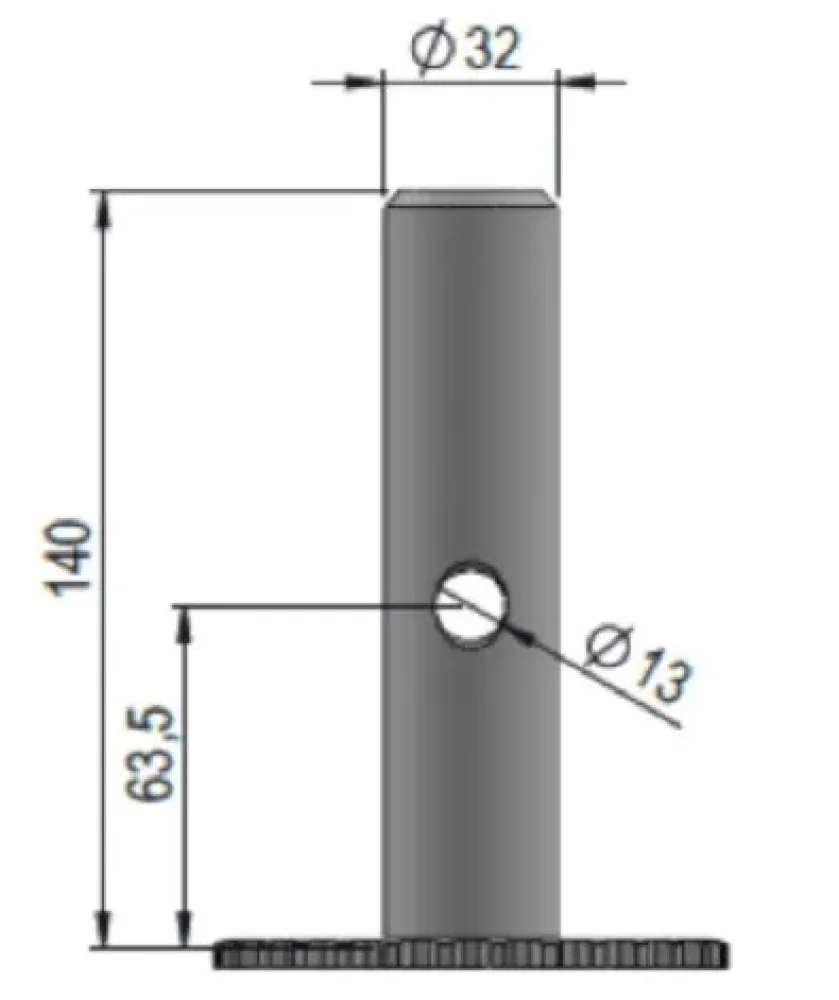 Rod.gir 6X2 Esp Lisa Freio P/ Andaime Glef.62.Bf.r