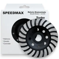Rebolo Prato Diamantado Speedmax 115Mm Turbo Furo 7/8" Rebolo Prato Diamantado Speedmax 115Mm Turbo Furo 7/8"