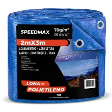 Lona 2m x 3m Encerada de Polietileno 100 Micras Azul TNT com Ilhós Metálicos 70g/m²