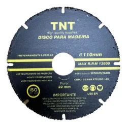 Disco Corte Tungestênio P/Madeira 110Mm