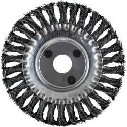 Escova de Aco Circ.trançada 06" C / Furo 7/8 Tnt