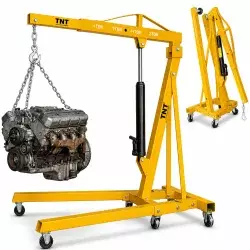 Guincho Hidráulico Retrátil Girafa 2 Tonelada 2000Kg Tnt - Braço Regulável e Pernas Dobráveis