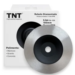 Rebolo Prato Diamantado Tnt 100Mm Grão 120 M14