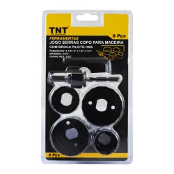 Serra Copo P / Madeira Jogo com 06Pçs Tnt