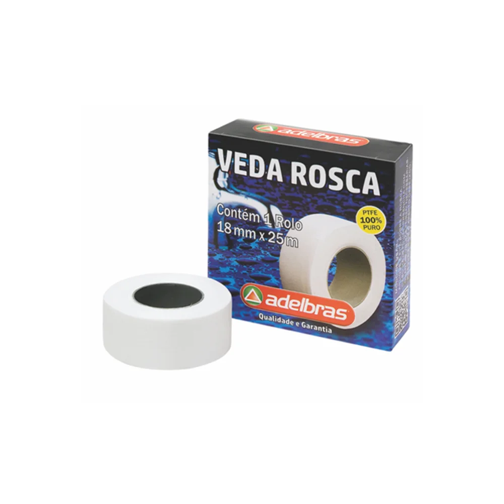 Fita Veda Rosca 18 mm x 25 metros - Adelbras