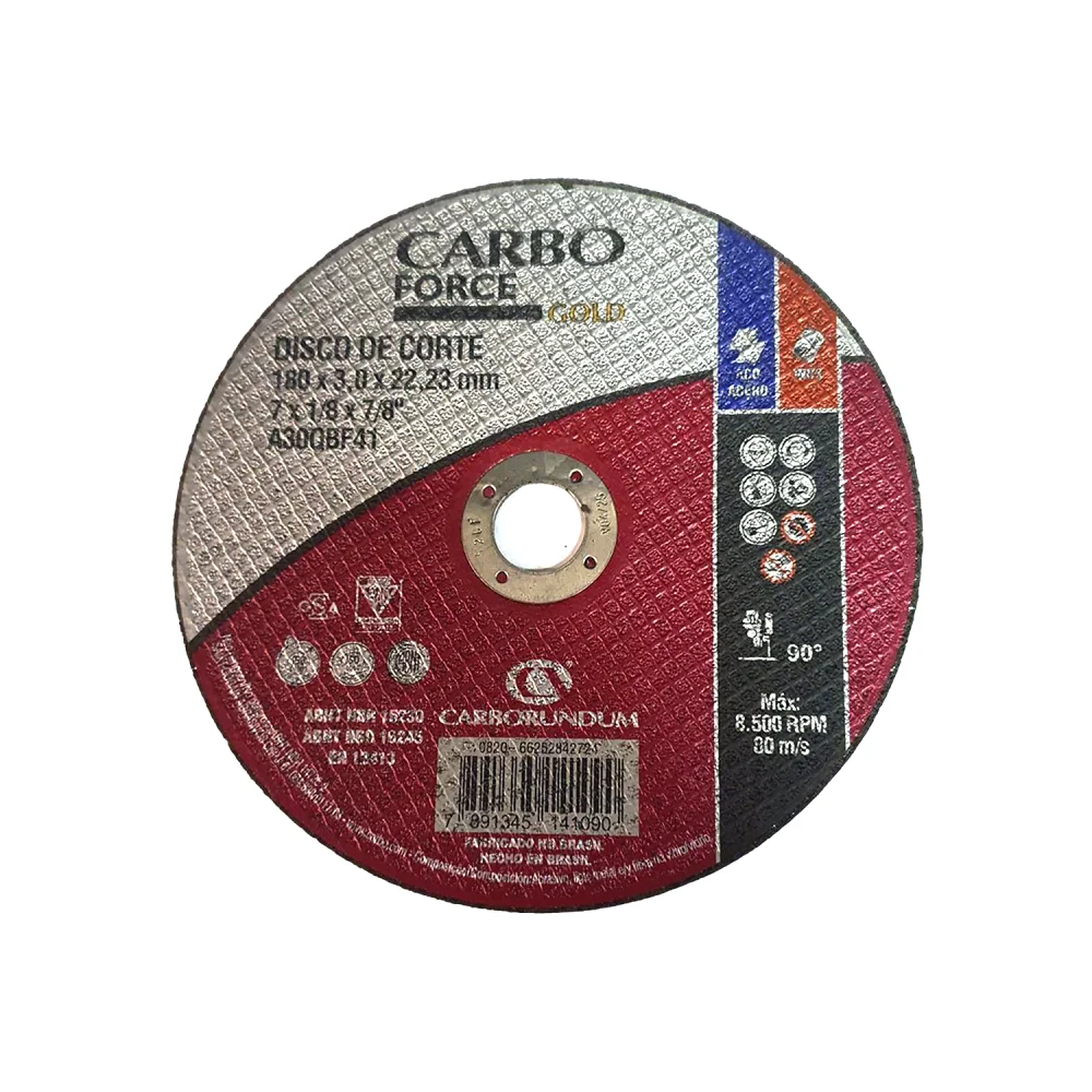 Disco de Corte 7" x 1/8" x 7/8" Carboforce - Carborundum