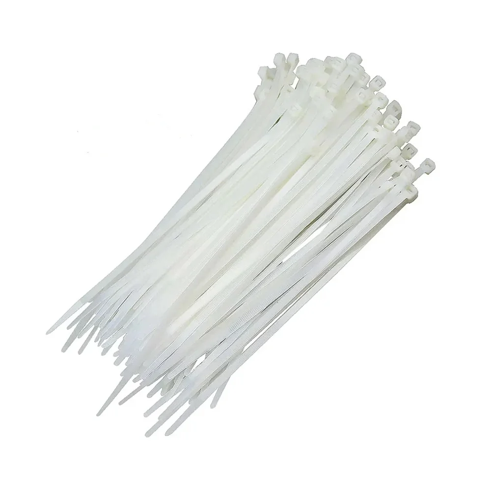 Abraçadeira de Nylon 300 x 4,8 mm Branco pacote com 100 Peças - Brasfort