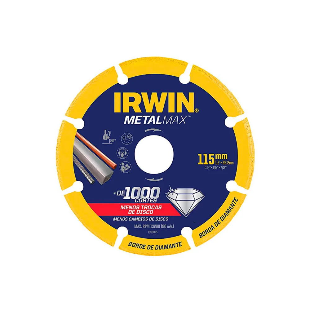 Disco de Corte Diamantado 115 mm Metalmax - Irwin
