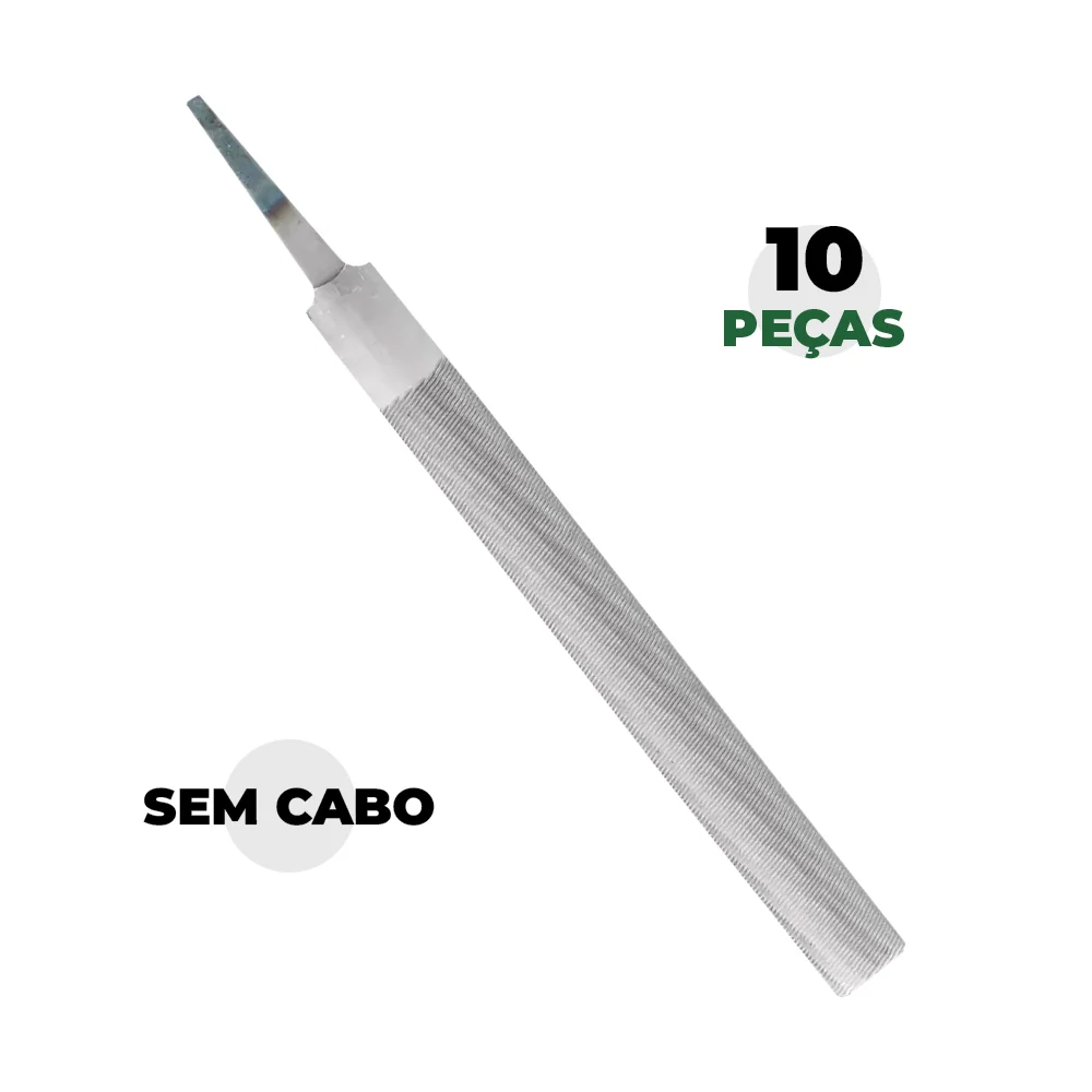 Lima Meia Cana Bastarda 8" com 10 Peças - Pferd