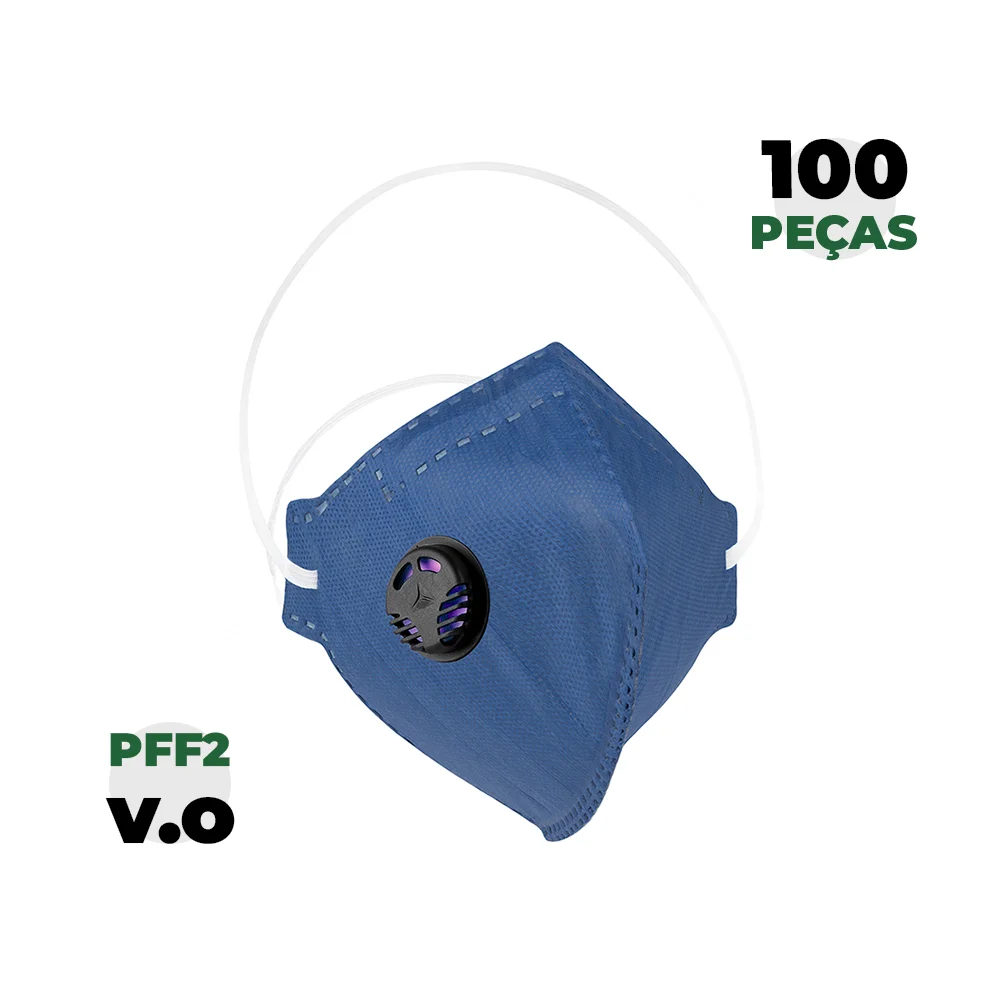 Respiradores Descartáveis PFF2 com Válvula 100 Peças - Delta Plus
