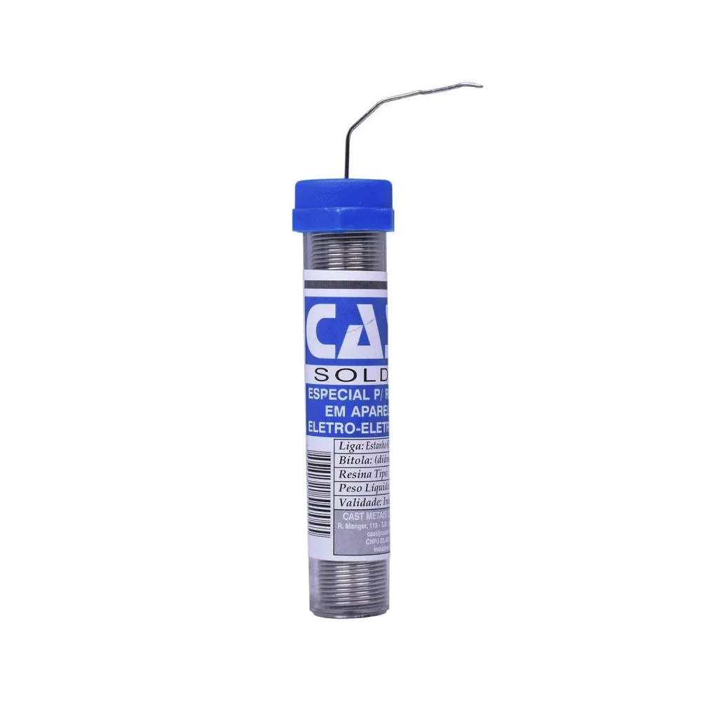 Fio de Estanho para Solda 1 mm Azul 63% Sn x 37% Pb - Cast