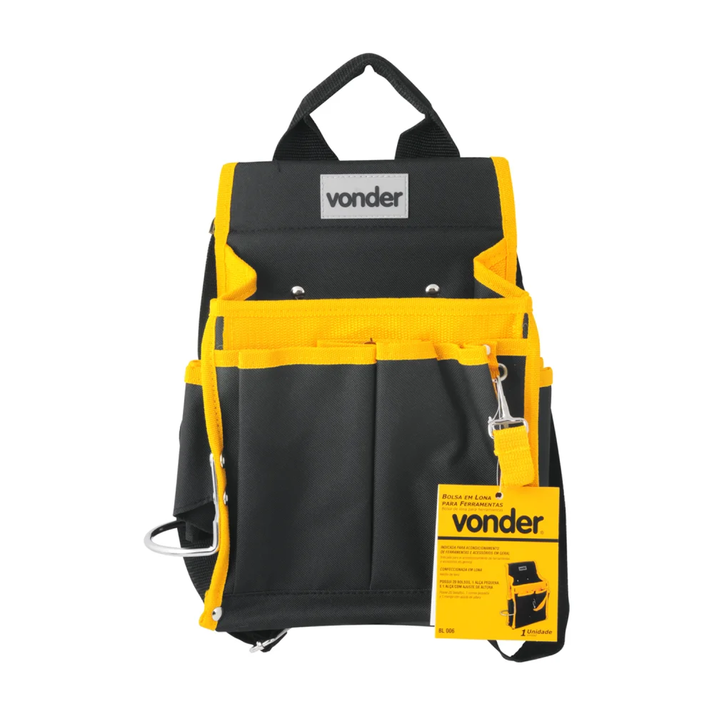 Bolsa em Lona para Eletricista com 20 Bolsos BL006 - Vonder