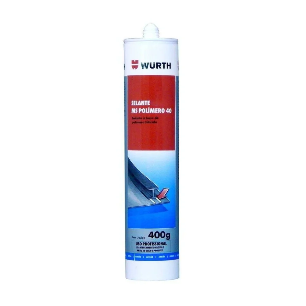 Adesivo Bicomponte Cola e Veda Cinza 400g - Wurth