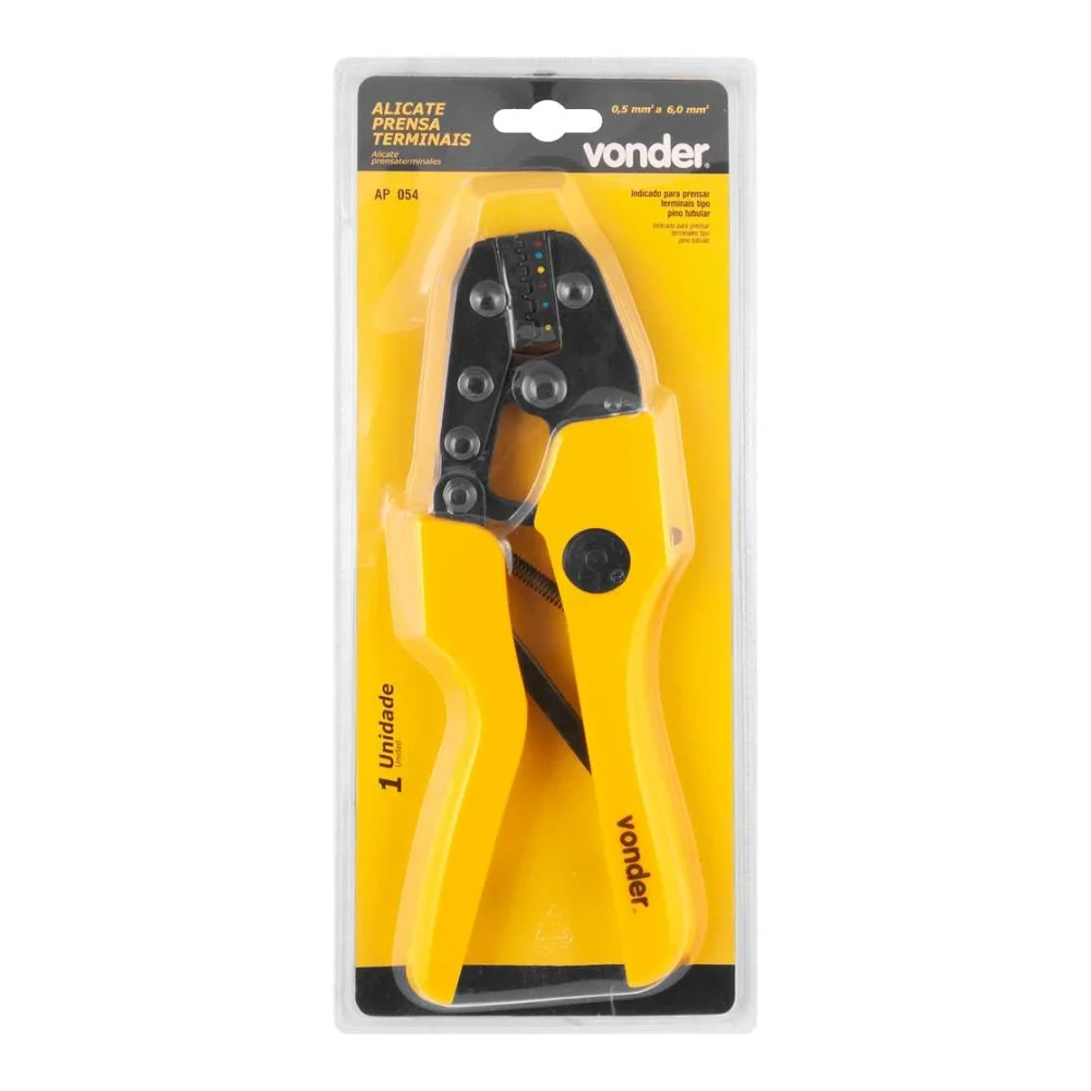 Alicate Crimpador Prensa Terminal Pino Tubular AP054 - Vonder