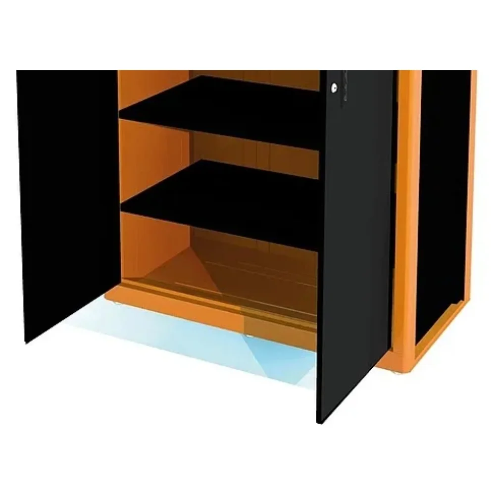 Armário com 5 Prateleiras e 2 Portas Laranja e Preto - Tramontina