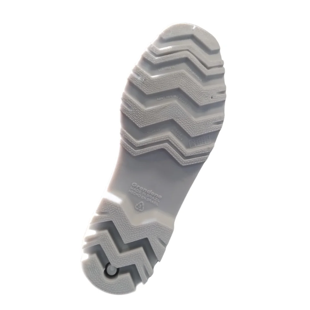 Bota de PVC Branca Cano Médio Tamanho 41 com Forro - Pega Forte