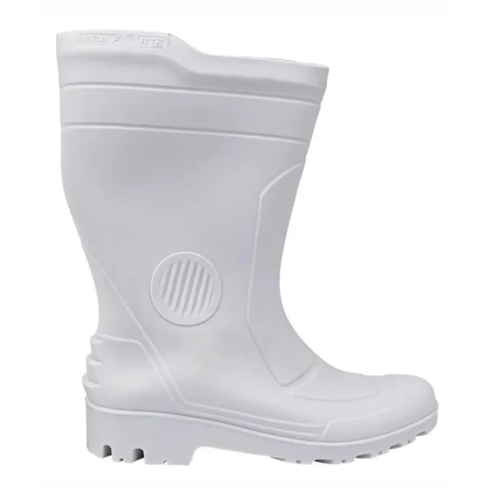 Bota de PVC com Cano Médio Branca N° 38 - Pega Forte