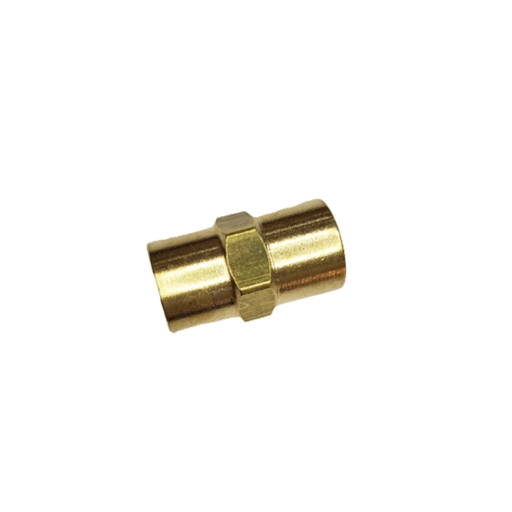Bucha 1/4" Fêmea x 1/4" Fêmea Latão - Lubefer