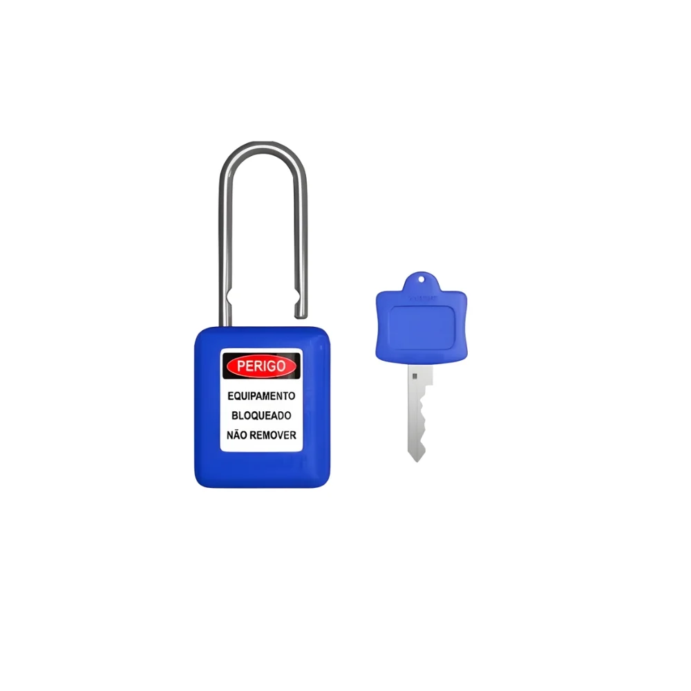 Cadeado Azul de Bloqueio 38mm Haste de Metal CMCAZ140CD - Tagout
