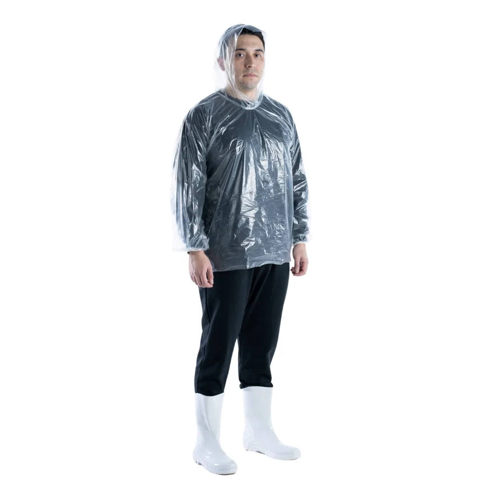 Camisa Polietileno Incolor com Capuz - Brasmo