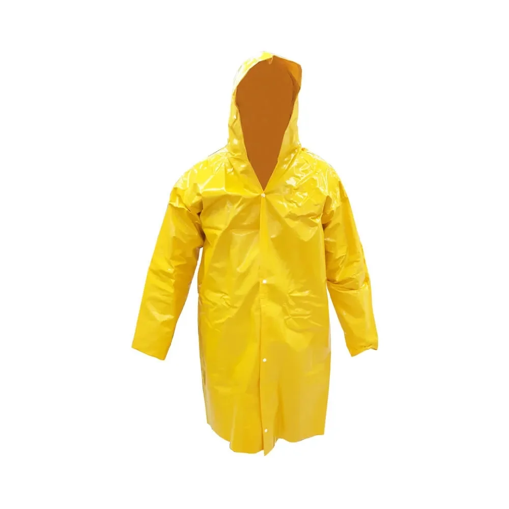 Capa de Chuva de PVC Forrada Amarela Tamanho XG - Plastcor