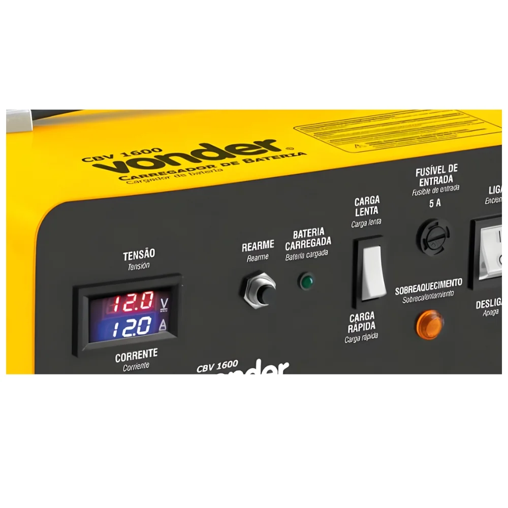 Carregador de Bateria 12A CBV1600 12V Bivolt - Vonder