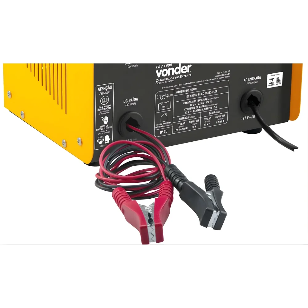 Carregador de Bateria 12A CBV1600 12V Bivolt - Vonder