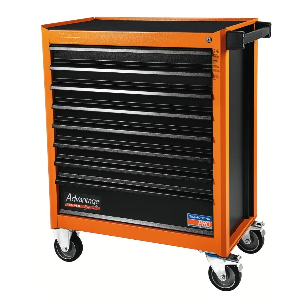 Carro de Ferramenta 8 Gavetas Laranja/Preto - Tramontina