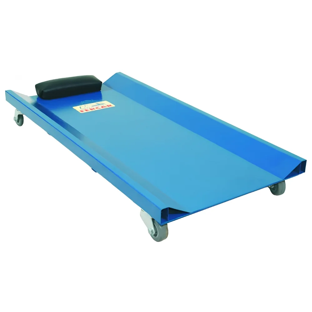 Carro Esteira para Mecânico com Encosto Azul - Fercar